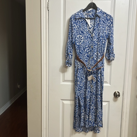 Zara Midi Shirt Dress with Belt - Picture 8 of 16